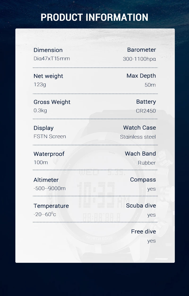 Men's Smart Watch Dive Computer