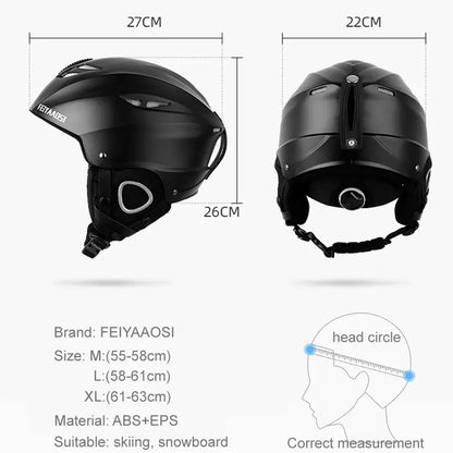 CE Certification PC+EPS Adult Teenager Ski Helmet Men Women Skating Skateboard Helmet Snowboard Helmet Snow Sports Helmets