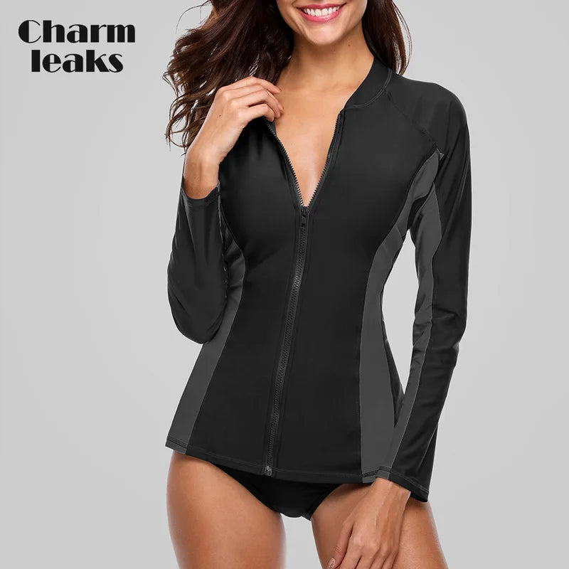 Women’s Long Sleeve Zipper Rashguard