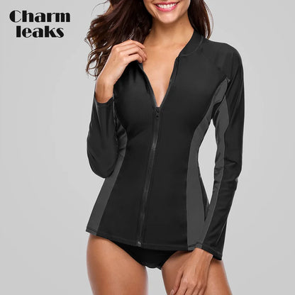 Women’s Long Sleeve Zipper Rashguard