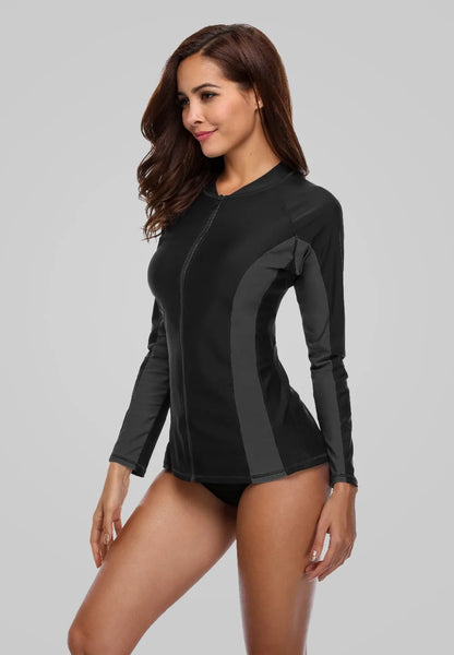 Women’s Long Sleeve Zipper Rashguard