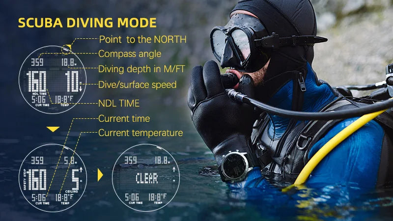 Men's Smart Watch Dive Computer