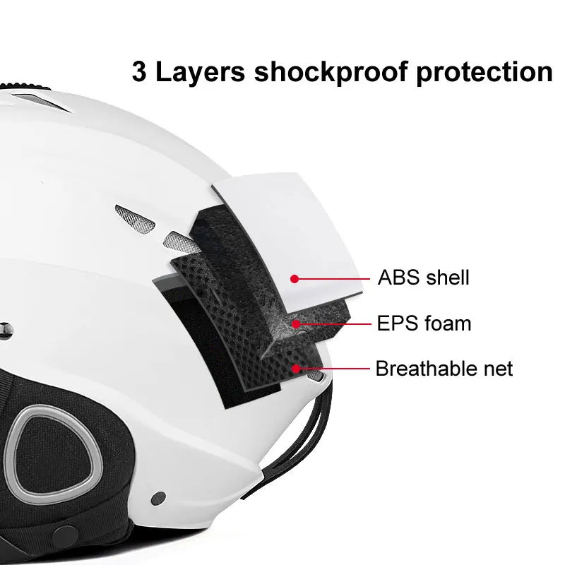 CE Certification PC+EPS Adult Teenager Ski Helmet Men Women Skating Skateboard Helmet Snowboard Helmet Snow Sports Helmets