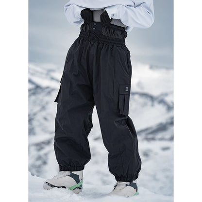 2025 New Winter Men's and Women's Single Board Ski Pants Double Board Ski Pants Windproof, Waterproof, Warm, Thickened Oversize