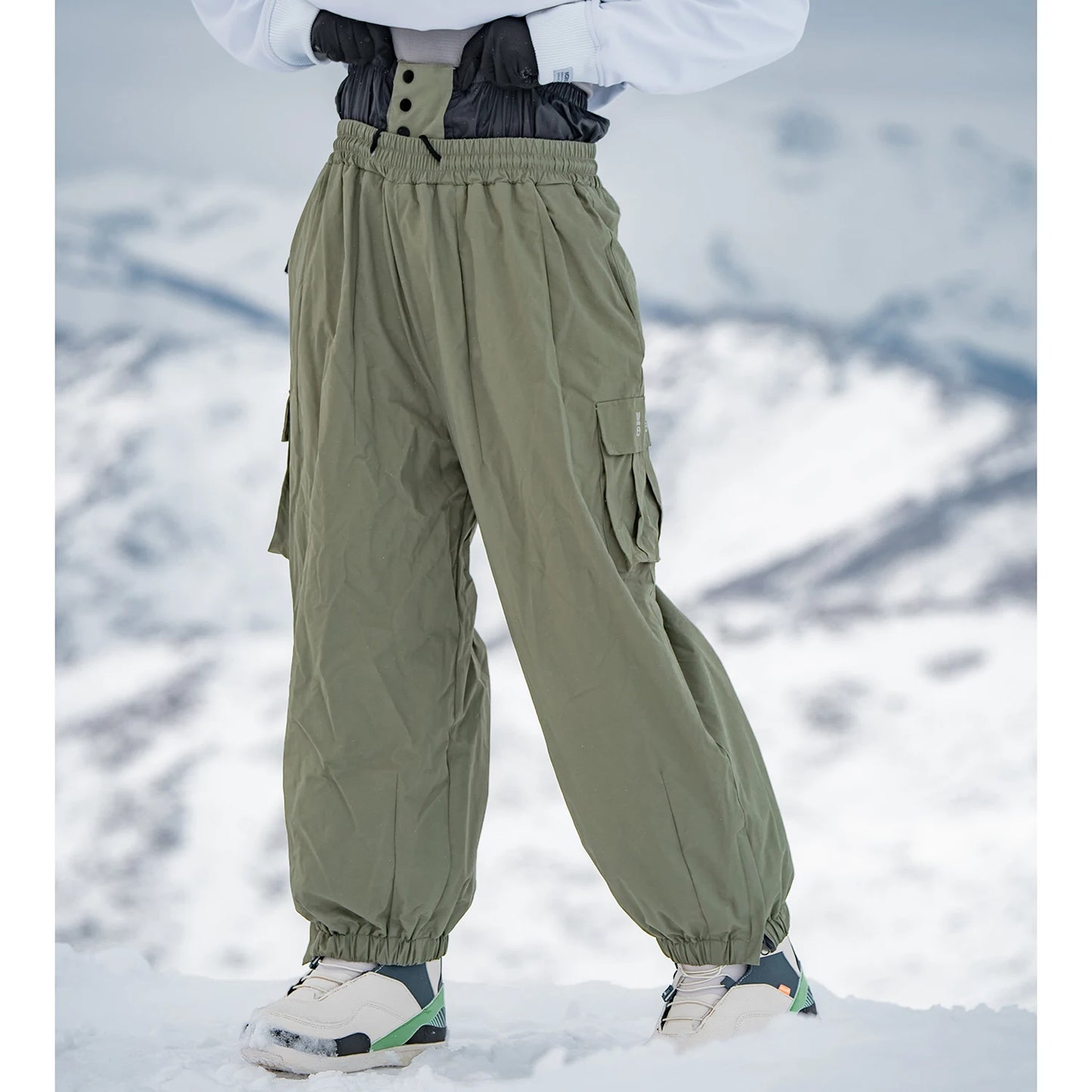 2025 New Winter Men's and Women's Single Board Ski Pants Double Board Ski Pants Windproof, Waterproof, Warm, Thickened Oversize