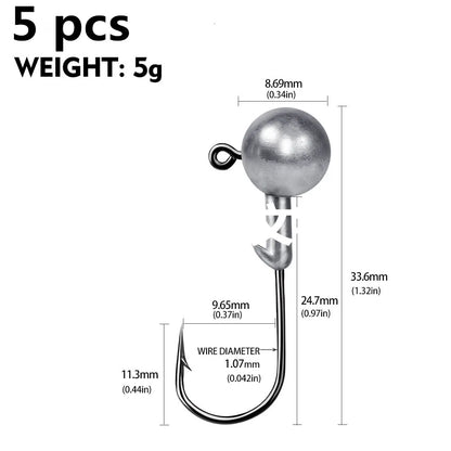 Soft Worm Jig Hook for Fishing