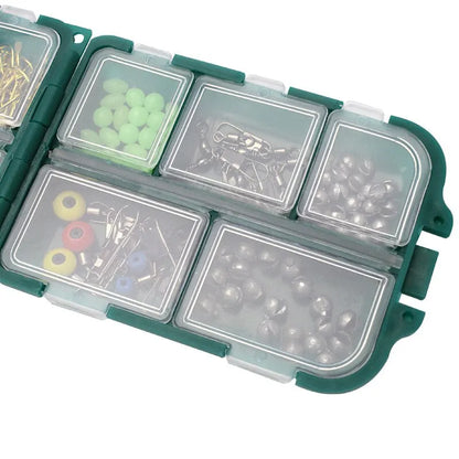 Fishing Tackle Box 10 Compartment Lure Hook Storage Case Double Sided Fishing Tool Organizer Multifunctional Bait Container