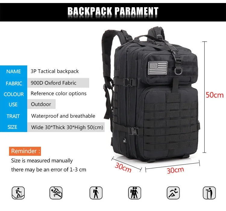 Assault Pack for Hiking, Traveling, Trekking