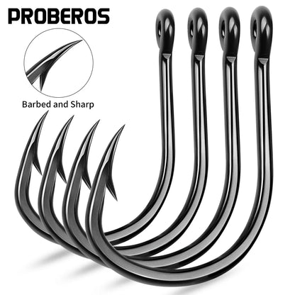 10Pcs/lot High Carbon Steel Fishhook with Barb