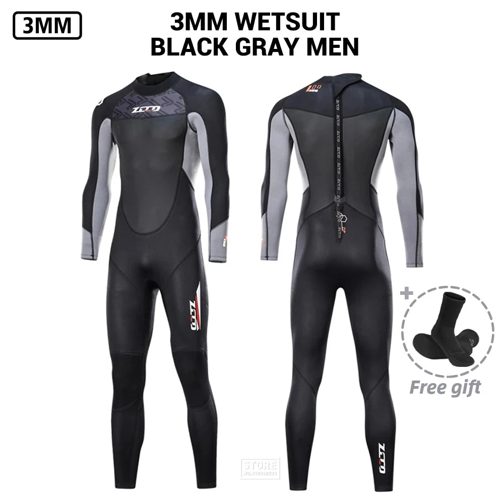 3MM Neoprene Wetsuit Men Surf Scuba Diving Suit Equipment Underwater Fishing Spearfishing Kitesurf Swimwear Wet Suit Equipment