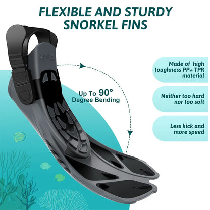 Snorkel Fins with Adjustable Buckles