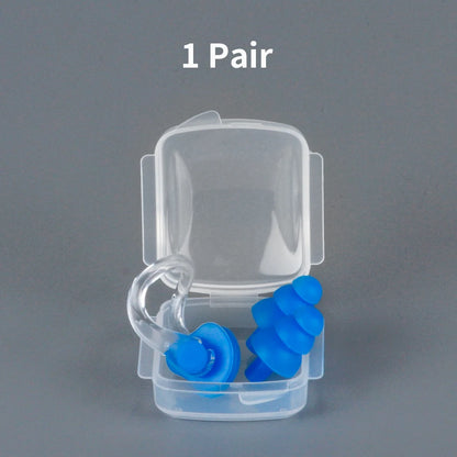 1/5 Pcs Waterproof Soft Silicone Swim Earplugs Nose Clip Set Reusable Swimming Accessories