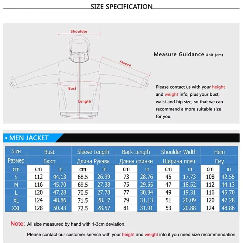 Men Ski Jackets Windproof Waterproof Skiing Snowboarding Jackets Winter Outdoor Sports Ski Coats Male Thick Warm Ski Equipment