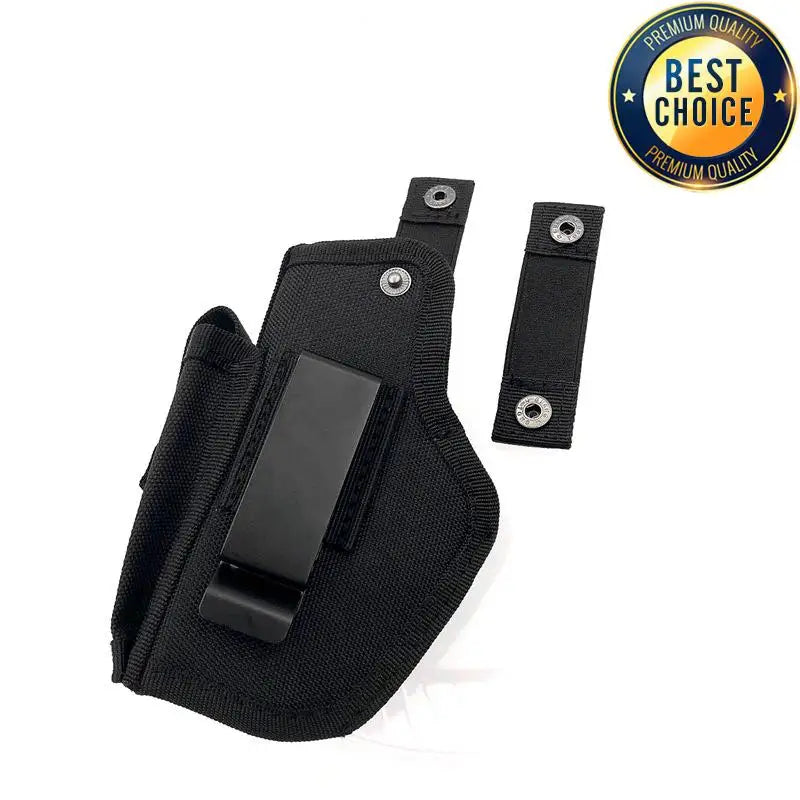 Molle Right Left Interchangeable Tactical Pistol Hand Gun Holster Hunting Black Magazine Slot Holder bag