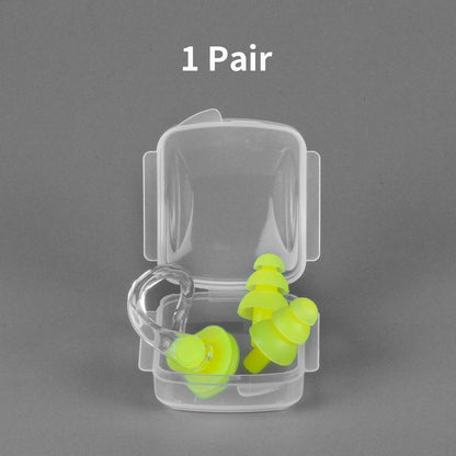 1/5 Pcs Waterproof Soft Silicone Swim Earplugs Nose Clip Set Reusable Swimming Accessories