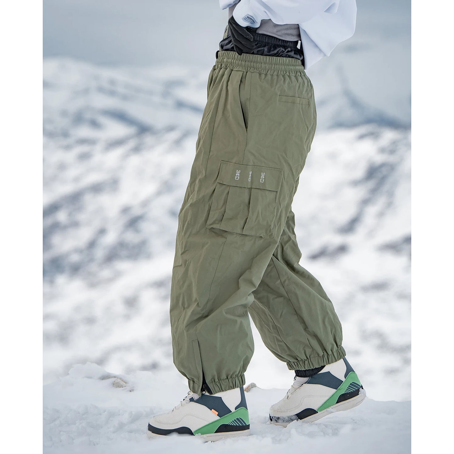 2025 New Winter Men's and Women's Single Board Ski Pants Double Board Ski Pants Windproof, Waterproof, Warm, Thickened Oversize