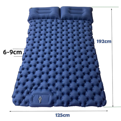 Double Inflatable Sleeping Pad with Pillow