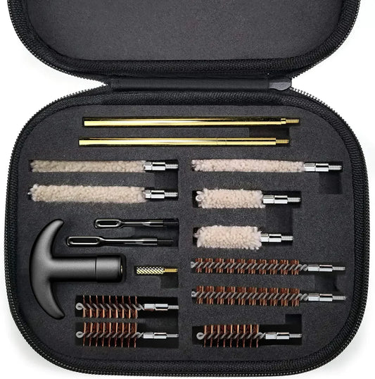 16Pcs/set Tactical Gun Cleaning Kit Universal Handgun Pistol Brass Rod for .22/9mm/.40/357 Caliber Barrel Cleaning Kit