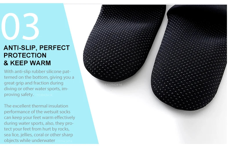 3mm Neoprene Wetsuit Water Socks