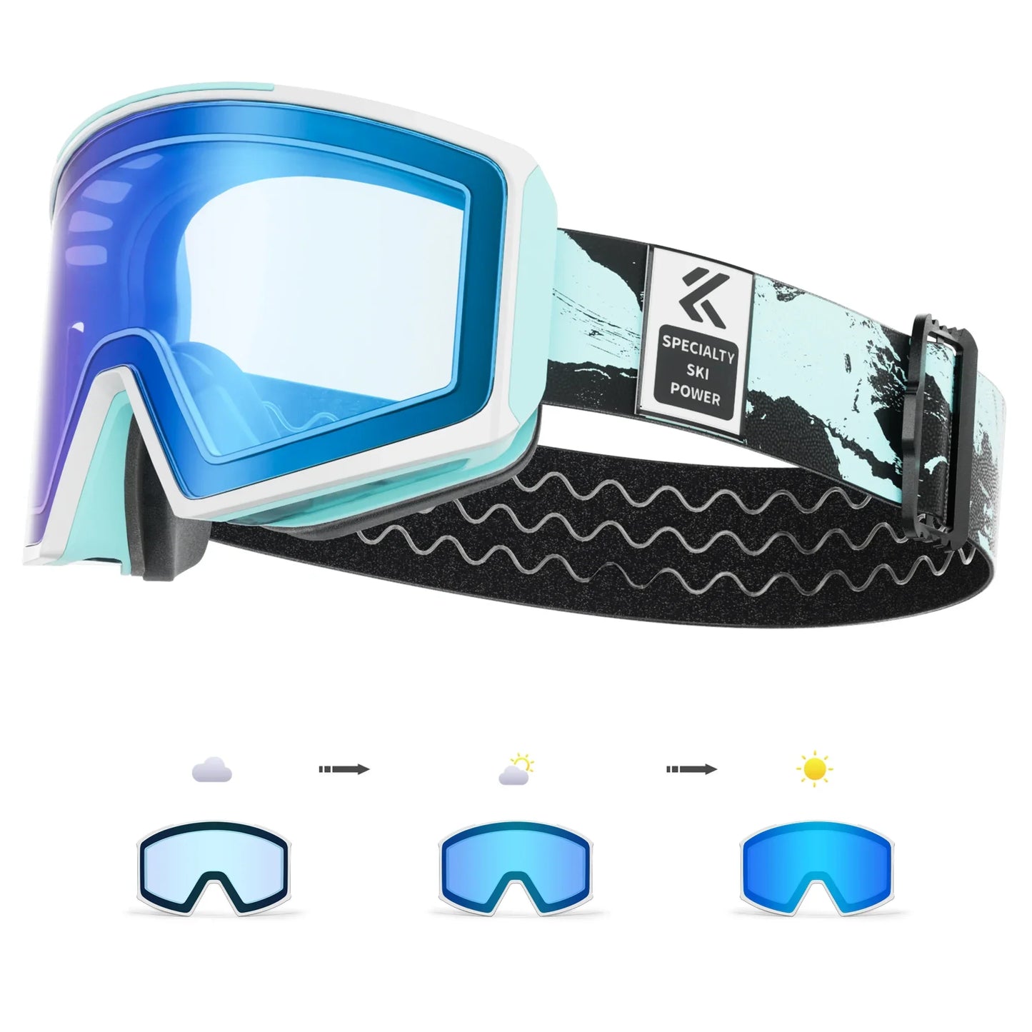 2024 Outdoor Photochromic Ski Goggles Men Snowboard Glasses Women Winter Snow Sunglasses UV400 Magnetic Attraction Lens