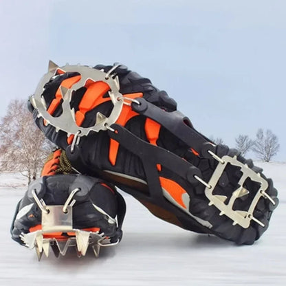 1Pair Professional Climbing Crampons 18 Studs Anti-Skid Ice Snow Walking Shoes Spike Grip Winter Outdoor Equipment Camping Gear