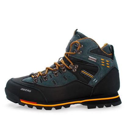 High-top fashion waterproof hiking shoes Men's hiking shoes anti-collision fashion outdoor casual lace-up sneakers