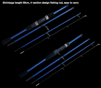 Baitcasting & Spinning Travel Fishing Rod