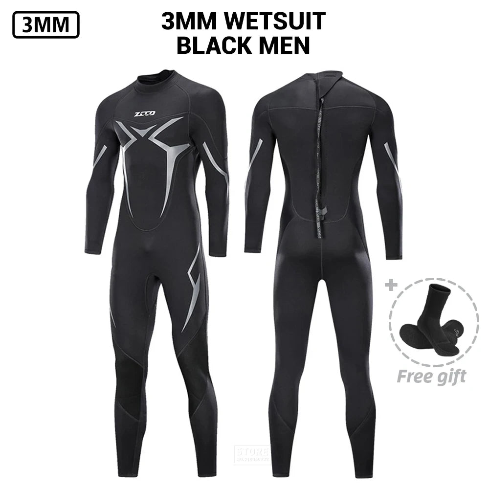 3MM Neoprene Wetsuit Men Surf Scuba Diving Suit Equipment Underwater Fishing Spearfishing Kitesurf Swimwear Wet Suit Equipment