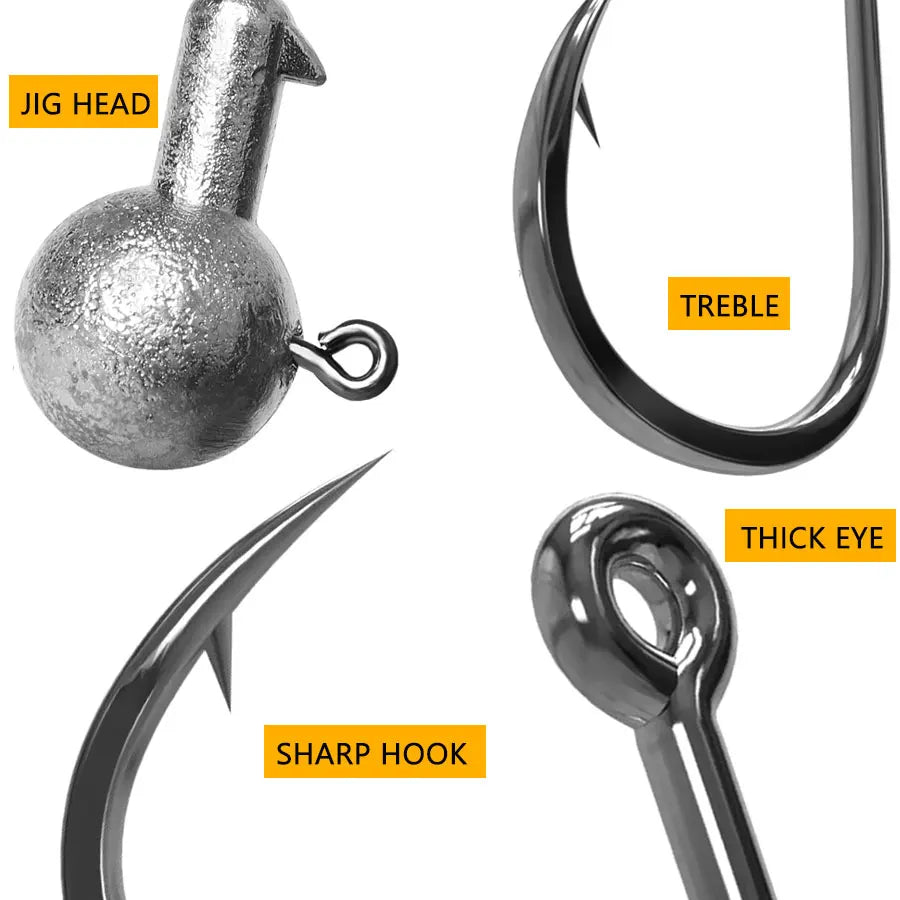 Soft Worm Jig Hook for Fishing