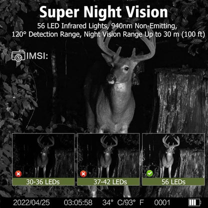 Solar Wildlife 50MP 4K Video Trail Camera