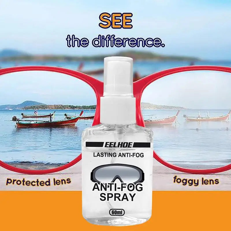 Anti-Fog Spray for Swim Pool Swimming Goggles Glasses Dive Mask Lens Cleaner Sports Glasses Quick Dry 60ml Anti Fog Spray