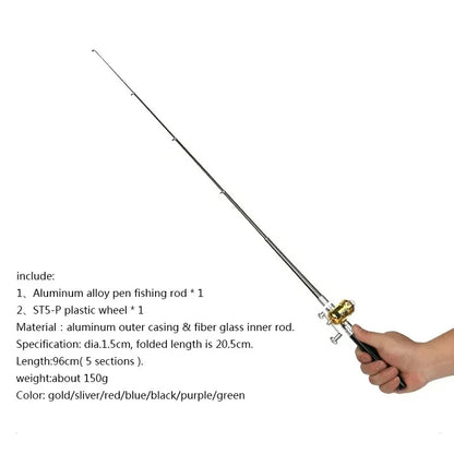 20cm Portable Telescopic Mini Fishing Rod