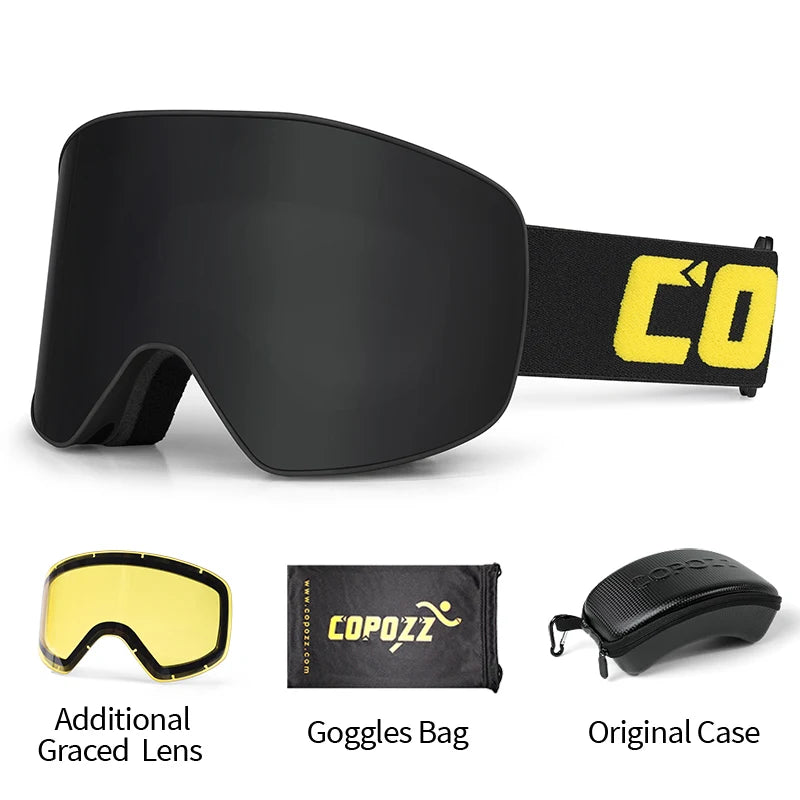 COPOZZ Brand Ski Goggles Men Women double layers big Snowboard Goggles Anti-fog UV400 Skate Skiing Snowboard Goggles