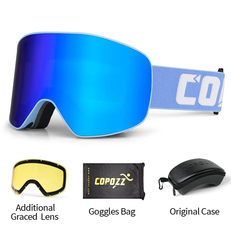 COPOZZ Brand Ski Goggles Men Women double layers big Snowboard Goggles Anti-fog UV400 Skate Skiing Snowboard Goggles