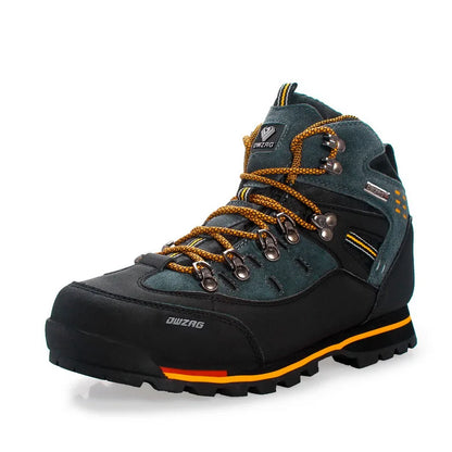 High-top fashion waterproof hiking shoes Men's hiking shoes anti-collision fashion outdoor casual lace-up sneakers