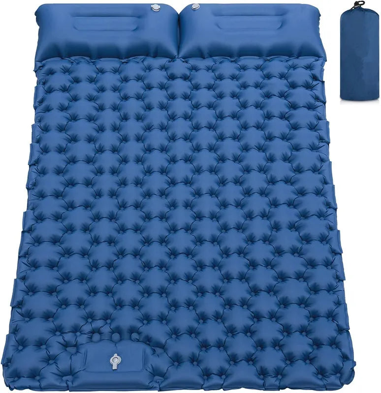 Double Inflatable Sleeping Pad with Pillow