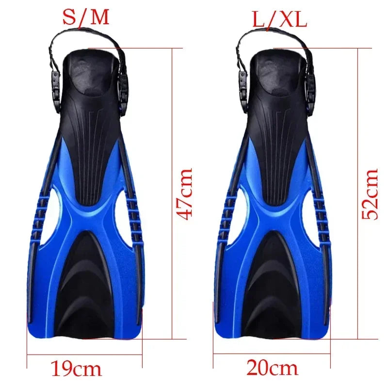 scuba diving fins open heel flippers with adjustable strap for adult swimming flipper equipment