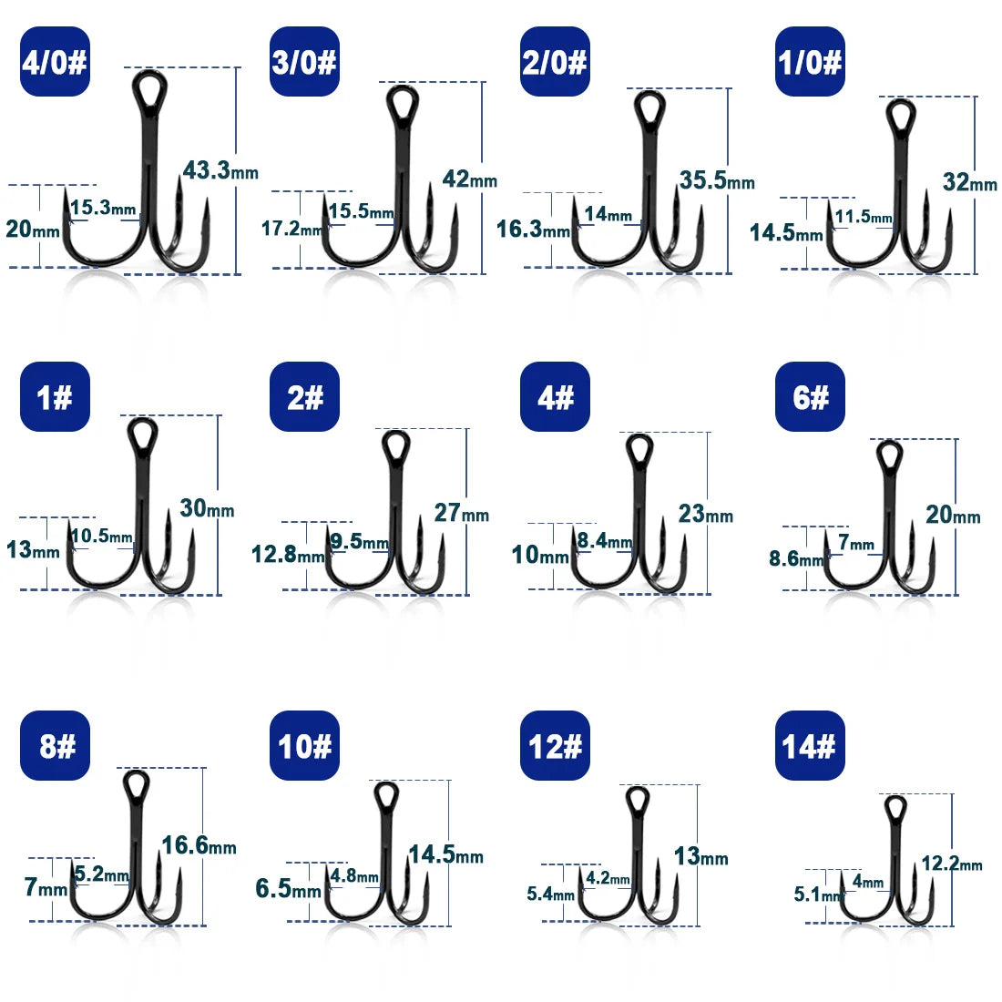 Triple Hooks for Hard Lures Saltwater Fishing