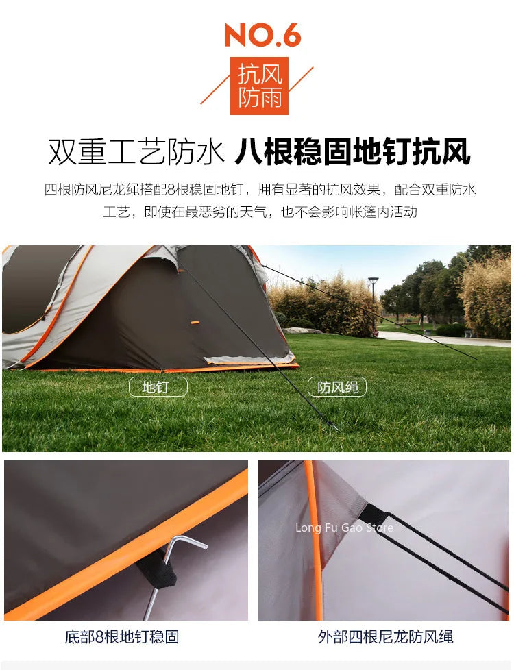 Instant Unfold Rain-Proof Family Tents