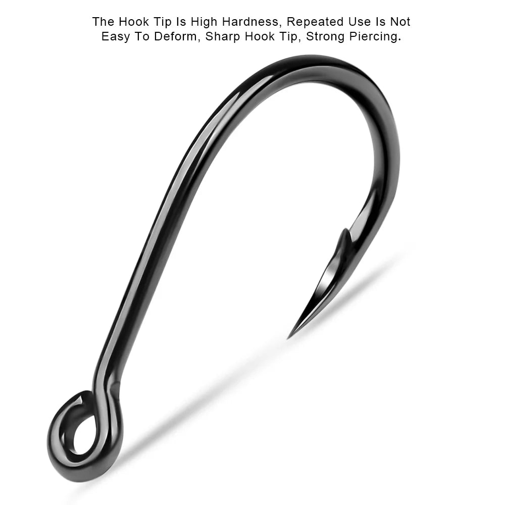 10Pcs/lot High Carbon Steel Fishhook with Barb