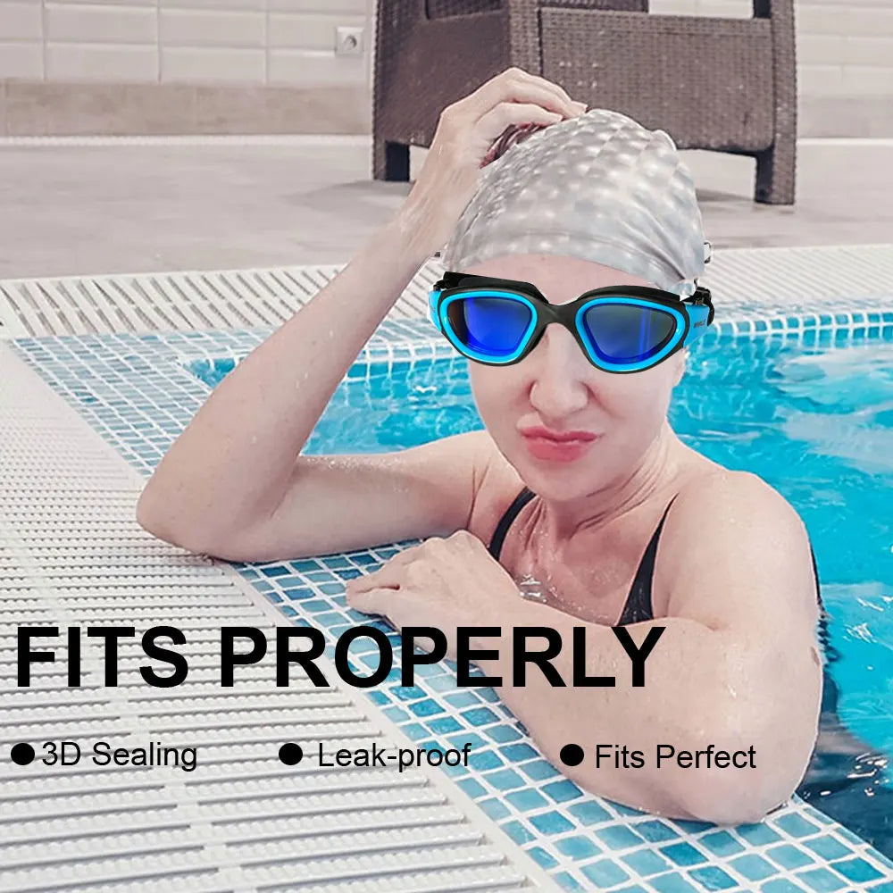 New Adult Anti-Fog UV Protection Lens Men Women Swimming Goggles Waterproof Adjustable Silicone Swim Glasses Adults