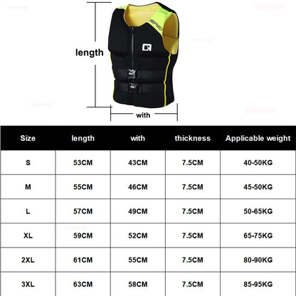 Lifesaving Vest Surfing Adult Life Jacket Drifting Motorboat Buoyancy Life Jacket Swimming Floating Clothing Neoprene Woman Men