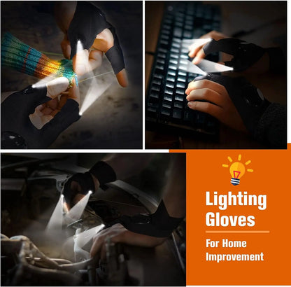 LED Half Finger Glove Outdoor Sports