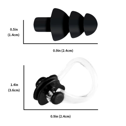 1/5 Pcs Waterproof Soft Silicone Swim Earplugs Nose Clip Set Reusable Swimming Accessories