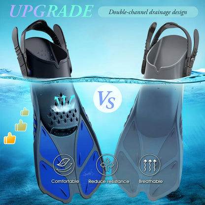 Snorkel Fins with Adjustable Buckles