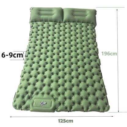 Double Inflatable Sleeping Pad with Pillow