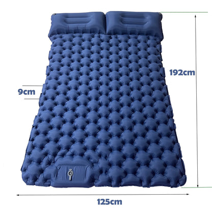 Double Inflatable Sleeping Pad with Pillow