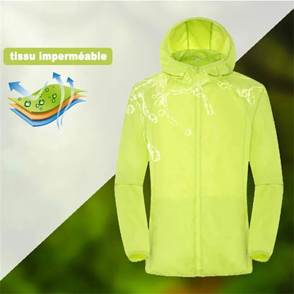 Camping Rain Jacket Men Women Waterproof Sun Protection Clothing Fishing Hunting Clothes Quick Dry Skin Windbreaker