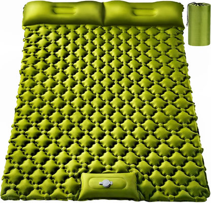 Double Inflatable Sleeping Pad with Pillow