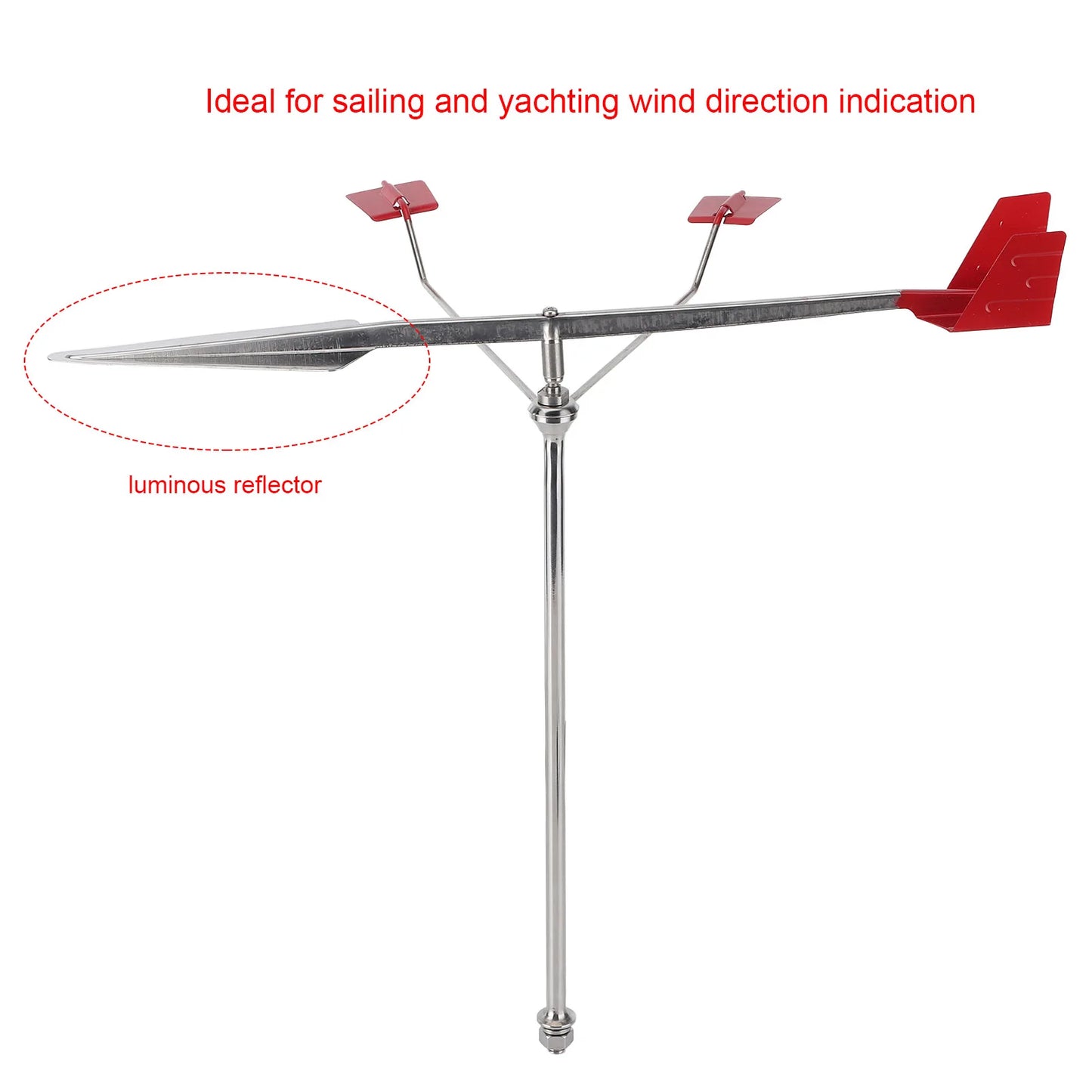 Boat Wind Vane Marine Weather Vane Wind Direction Indicator 304 Stainless Steel for Yacht Boat Sailing Weathervane Weather Vane